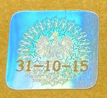 Hologram na legitymację 31-10-15 – kolekcjonerski hologram studencki