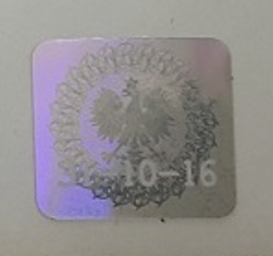 Hologram na legitymację 31-10-16 – kolekcjonerski hologram studencki