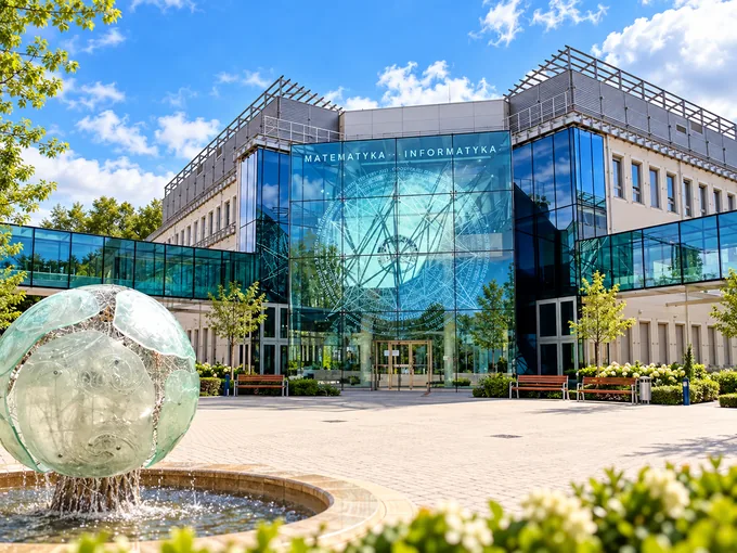 Budynek Matematyki i Informatyki Uniwersytetu w Białymstoku (UwB) – naklejki do legitymacji studenckiej i doktoranckiej